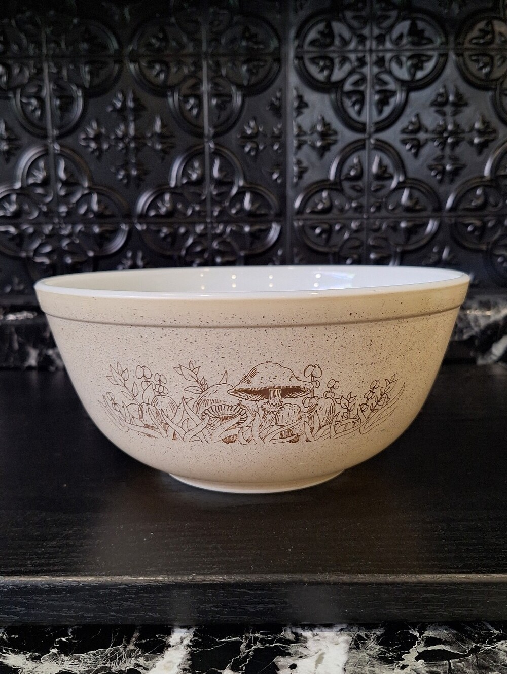 Pyrex Forest Fancies 403 Mixing Bowl, Vintage Mushroom Nesting Bowl